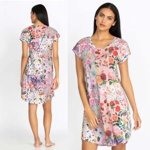 NWT New Johnny Was Floral Boho Dress Cottagecore S Short Sleeve Patchwork